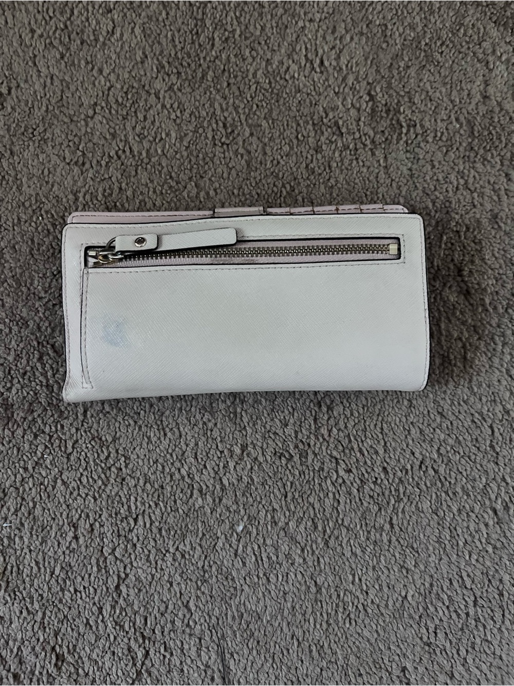 kate spade Light Gray Leather Zip Wallet